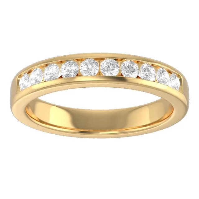 14K Gold 0.3 CTW Diamond Channel Set Band