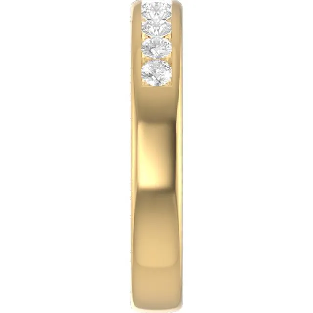 14K Gold 0.3 CTW Diamond Channel Set Band