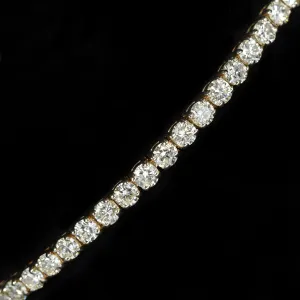 14k Yellow Gold 9.20 CTW Diamond Tennis Bracelet