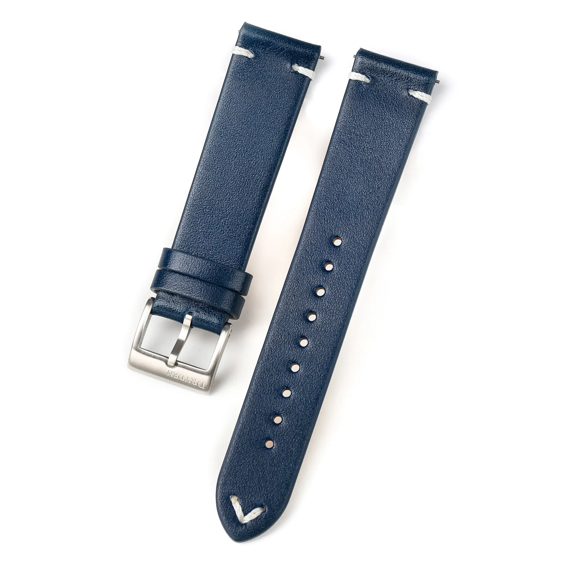 20mm Quick Release Simple Stitch Leather Watch Strap