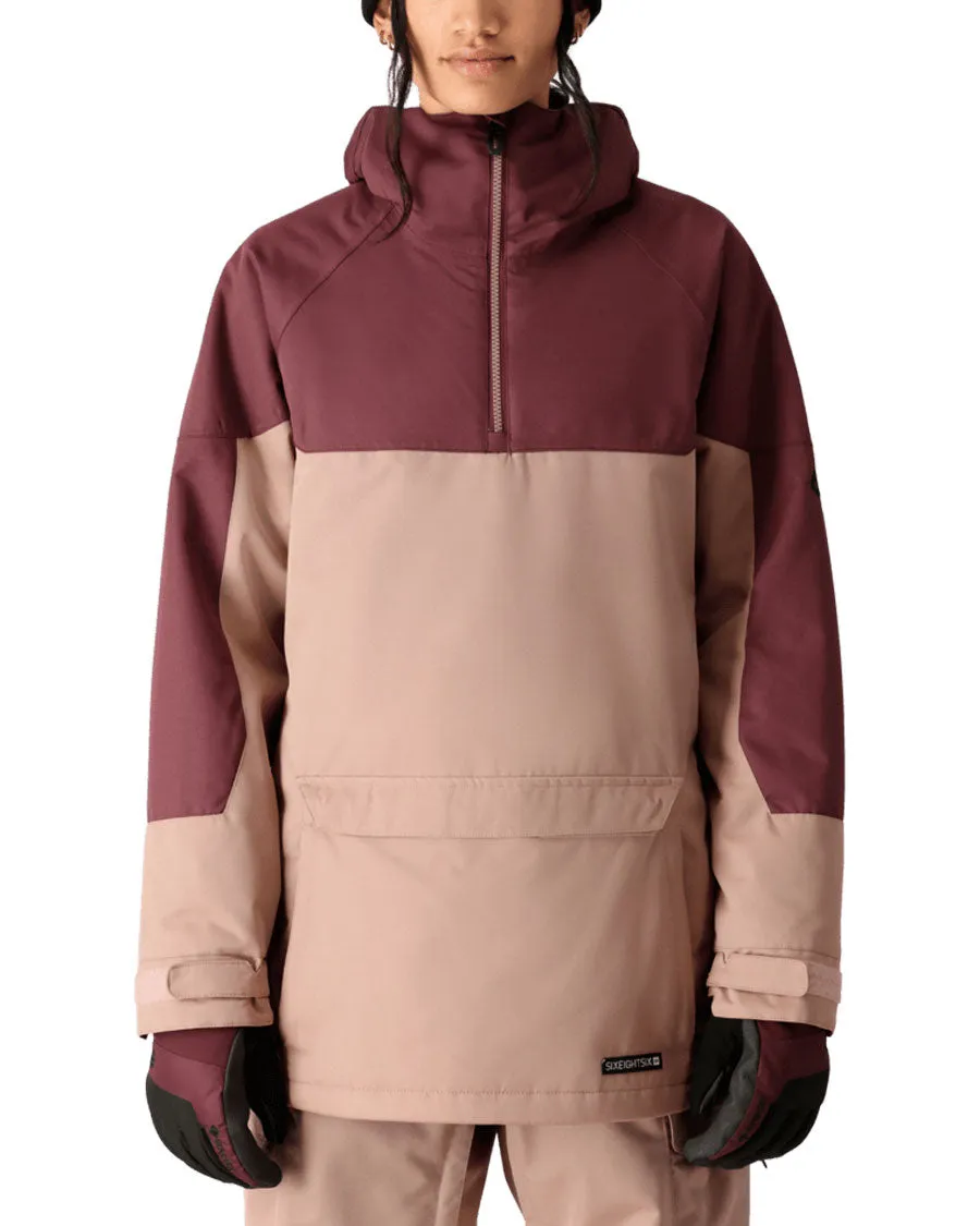 686 Women's Upton Anorak Sassafras Colorblock 2025