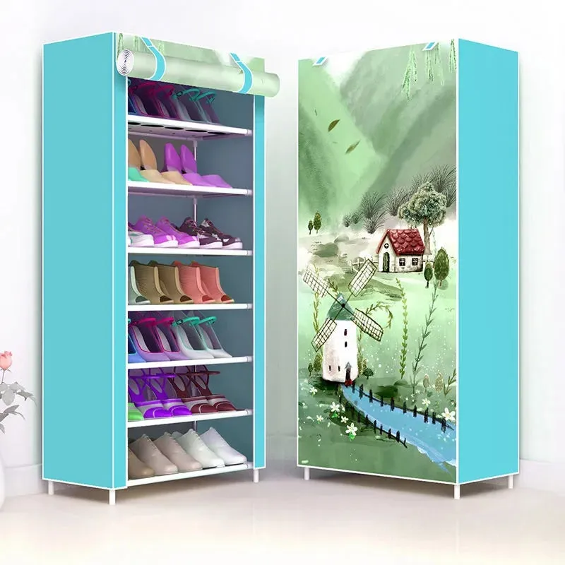 8X LAYERS PRINTED SHOE RACK