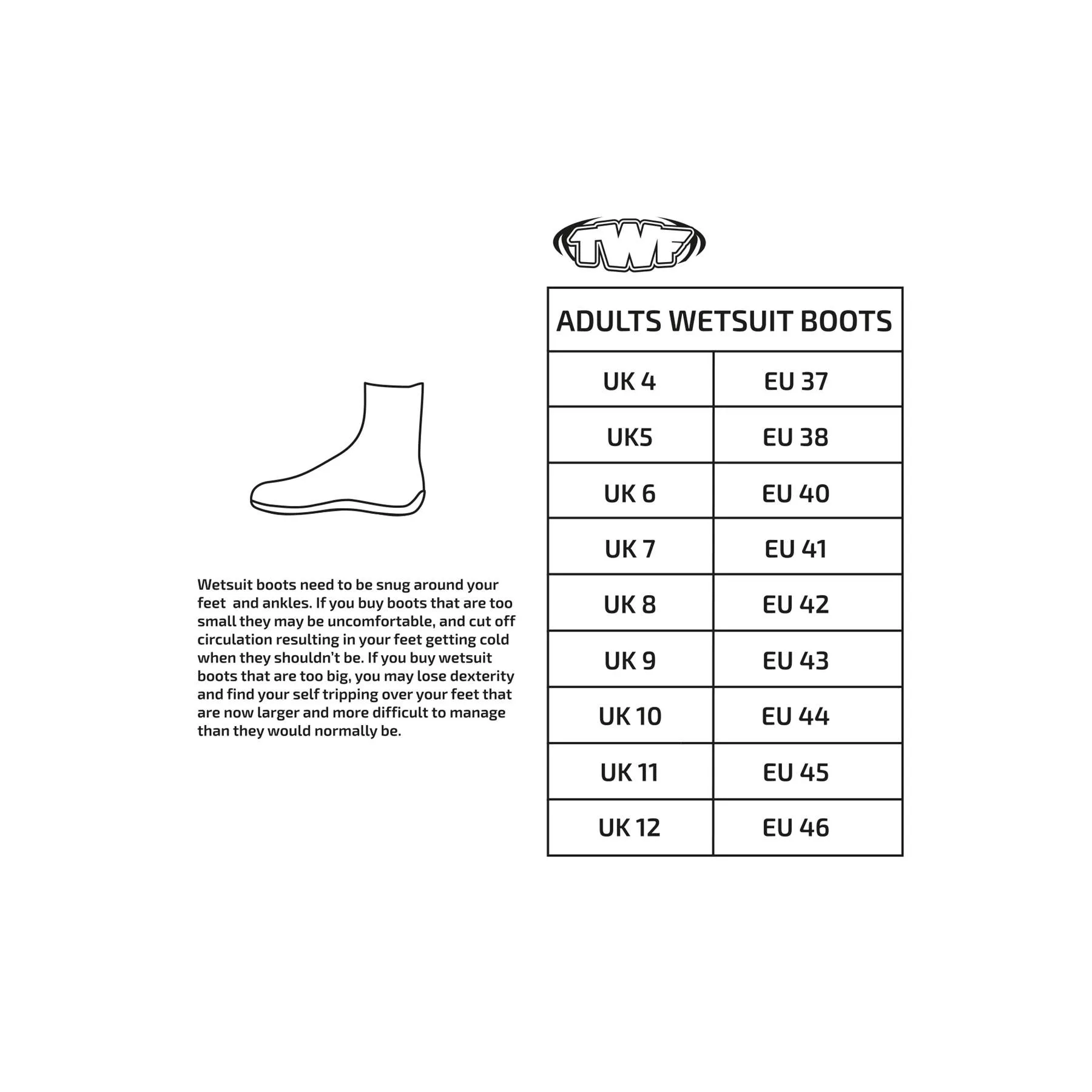 Adults Zipped Wetsuit Boots | 3mm | TWF