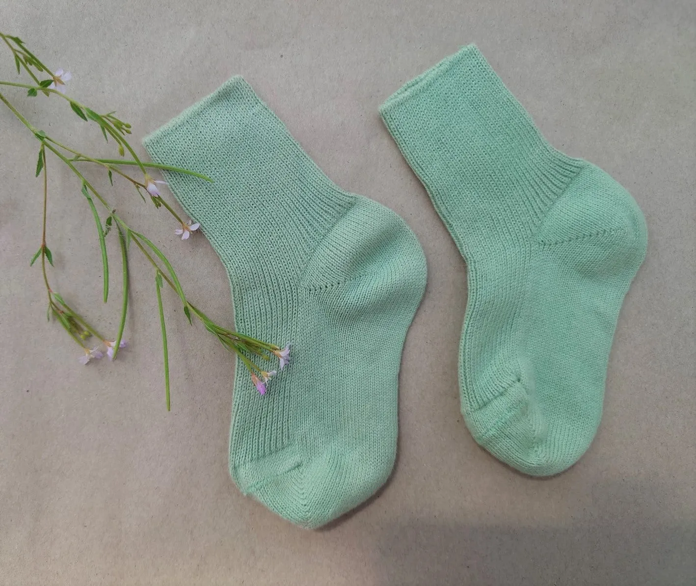 ARIA DYED ~ Children Socks. 3 Colours. Organic Cotton. Naturally dyed.