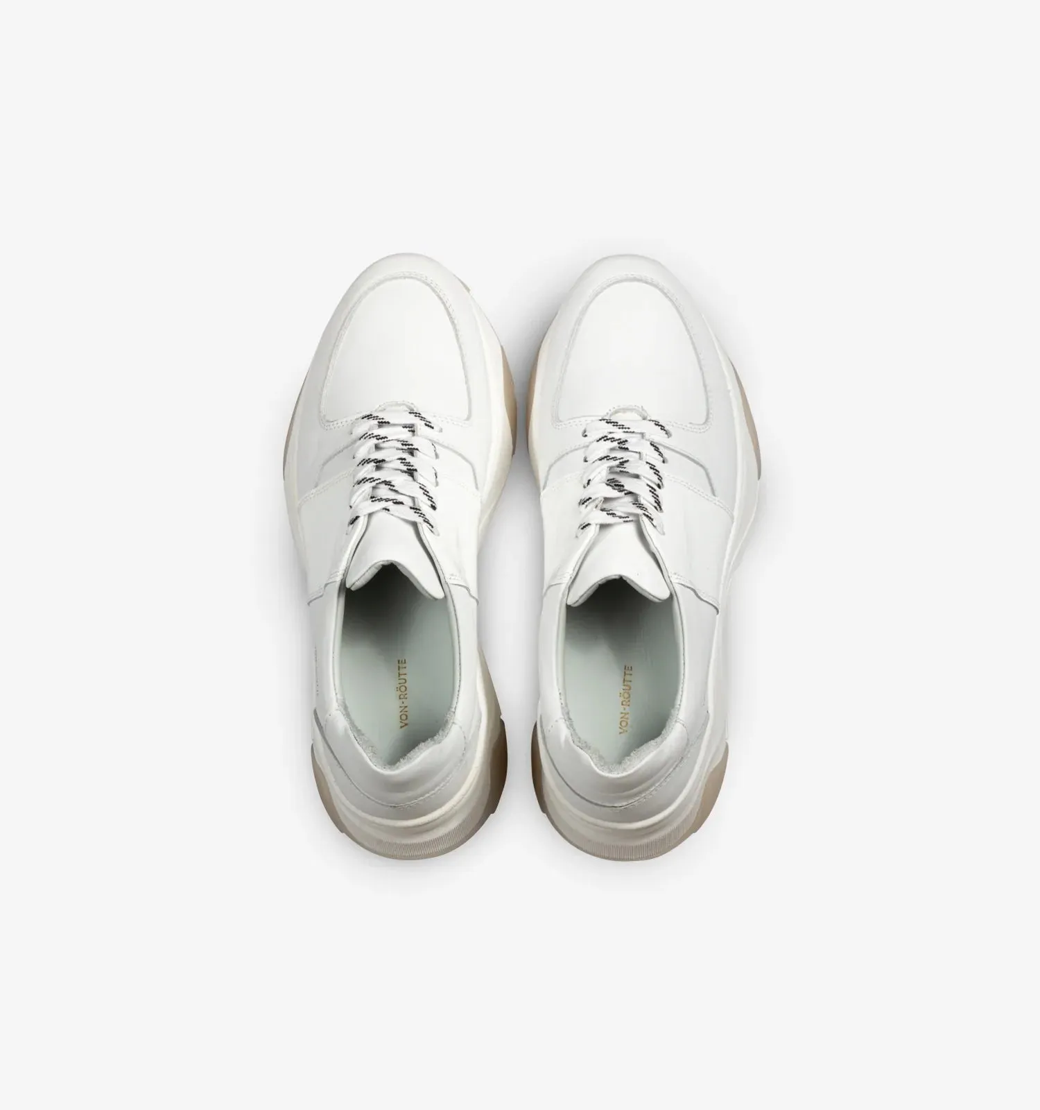 Austin Chunky Sneakers in White Patent