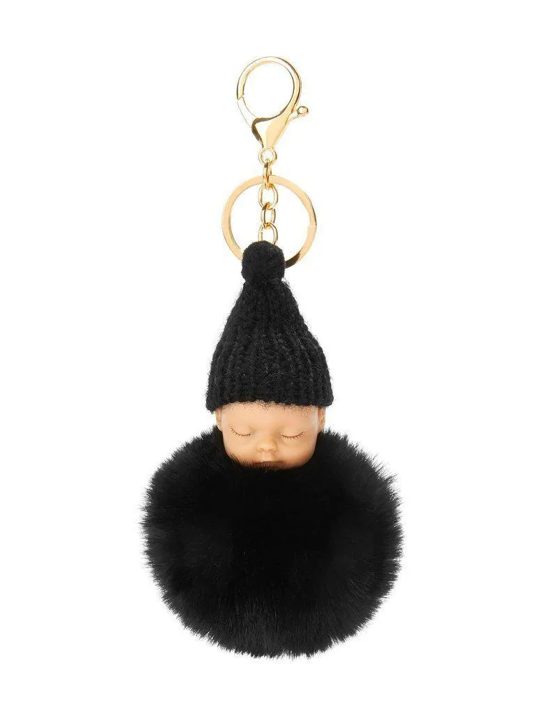 Baby Design Pom Pom Keychain