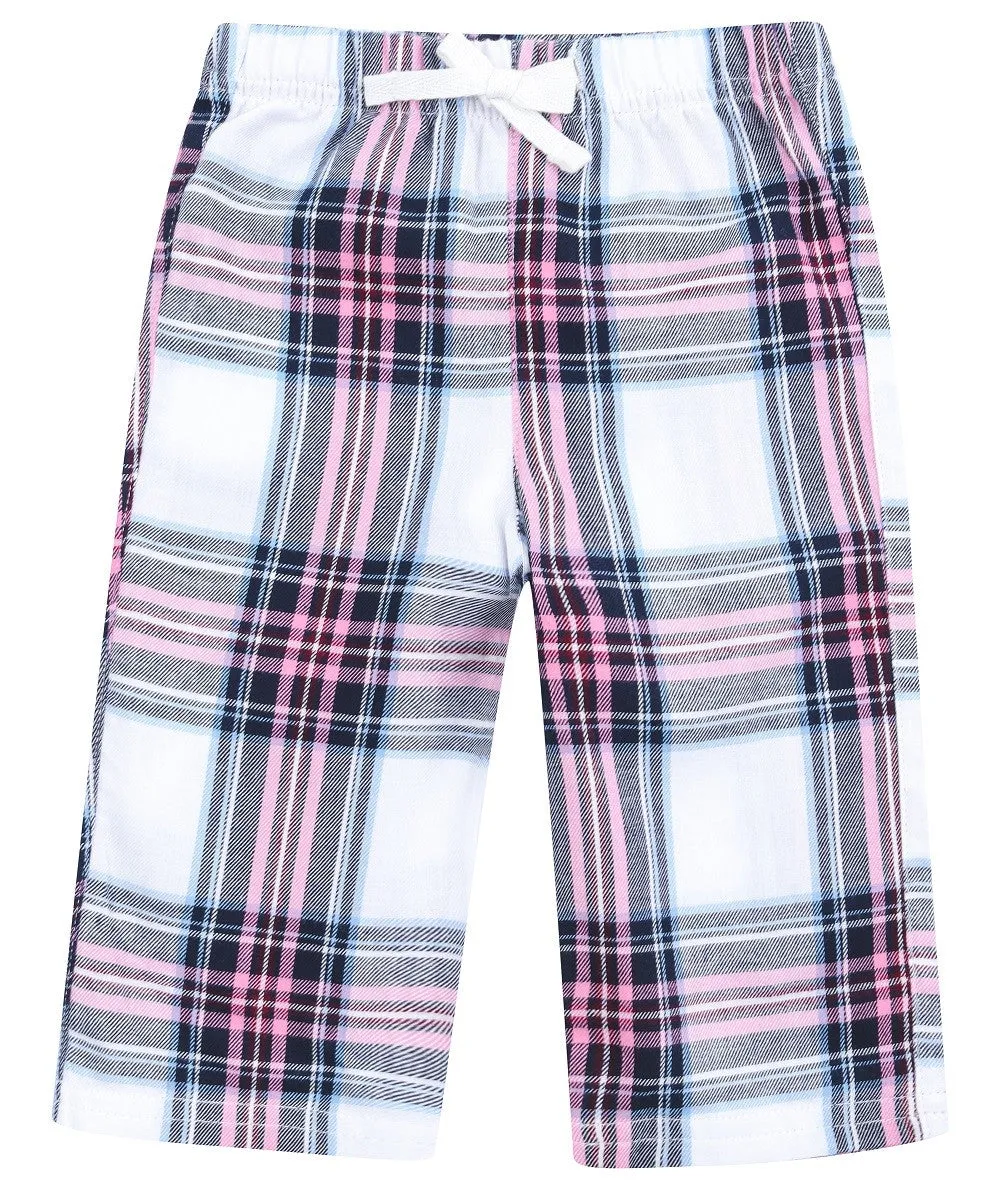 Baby/Toddler Tartan Lounge Pants | WHITE/PINK