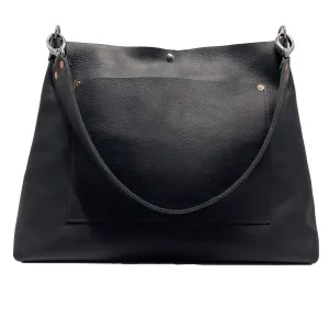 Bell Leather Shoulder Bag in Black