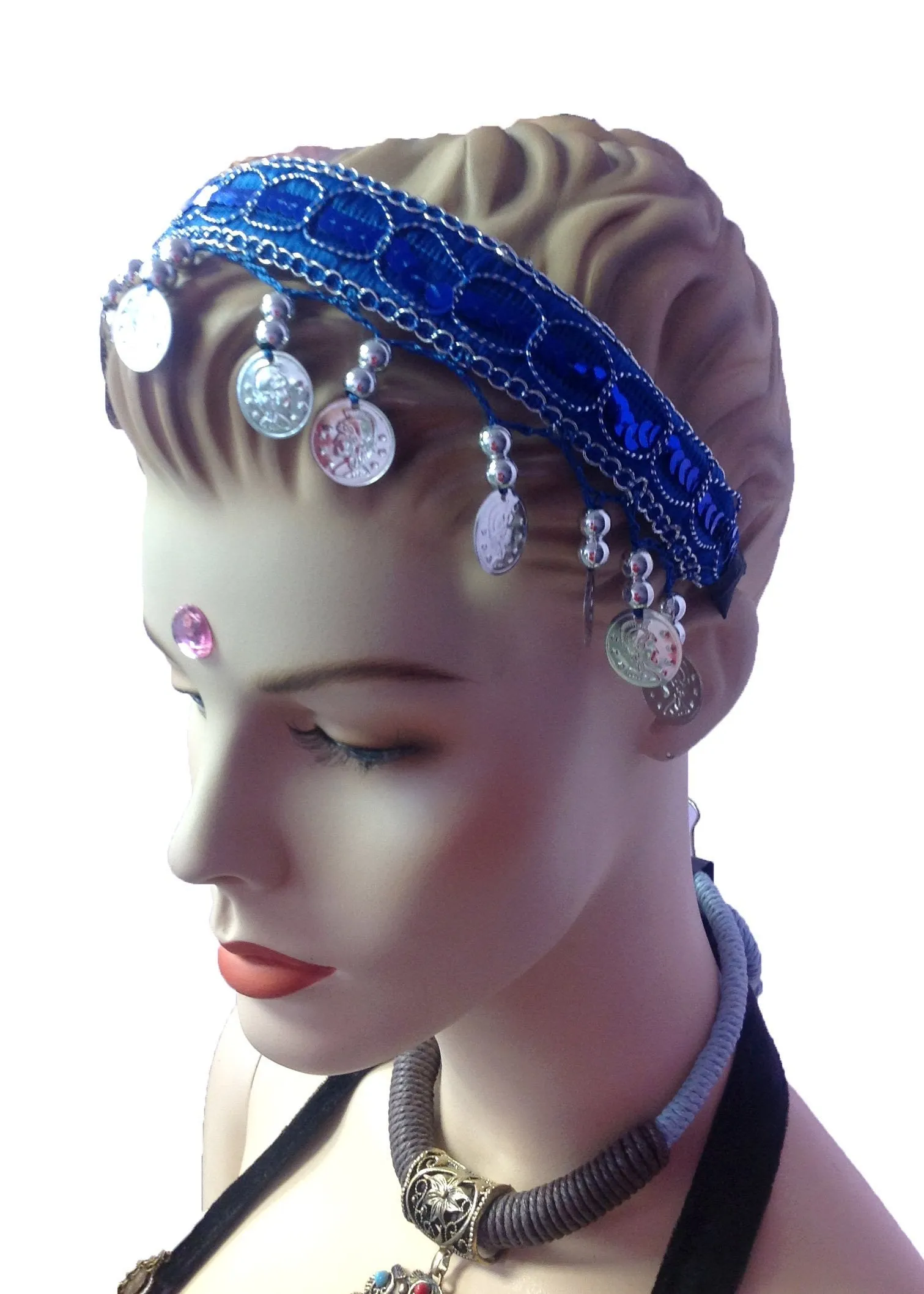 Belly Dance Head Band with Coins | CLASSIC COIND HEADBAND Classic Coins Headband