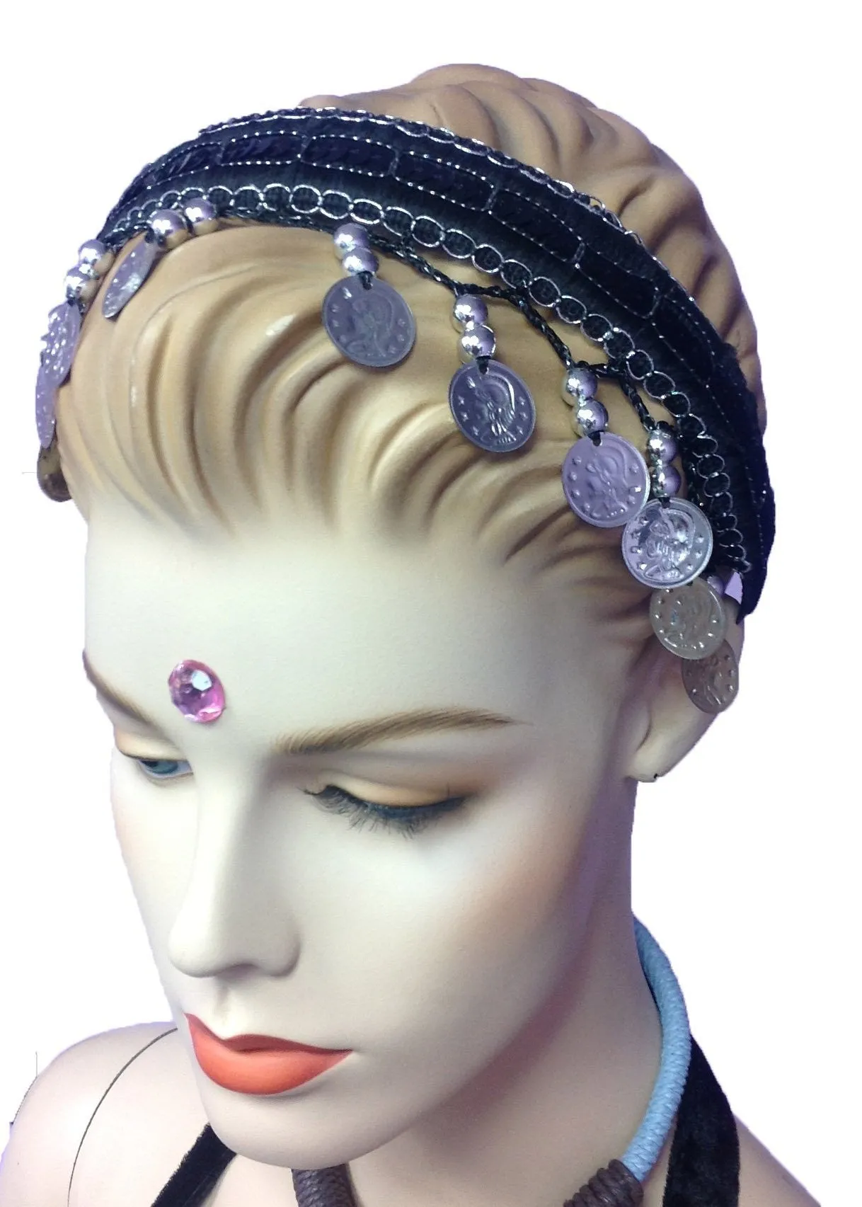 Belly Dance Head Band with Coins | CLASSIC COIND HEADBAND Classic Coins Headband