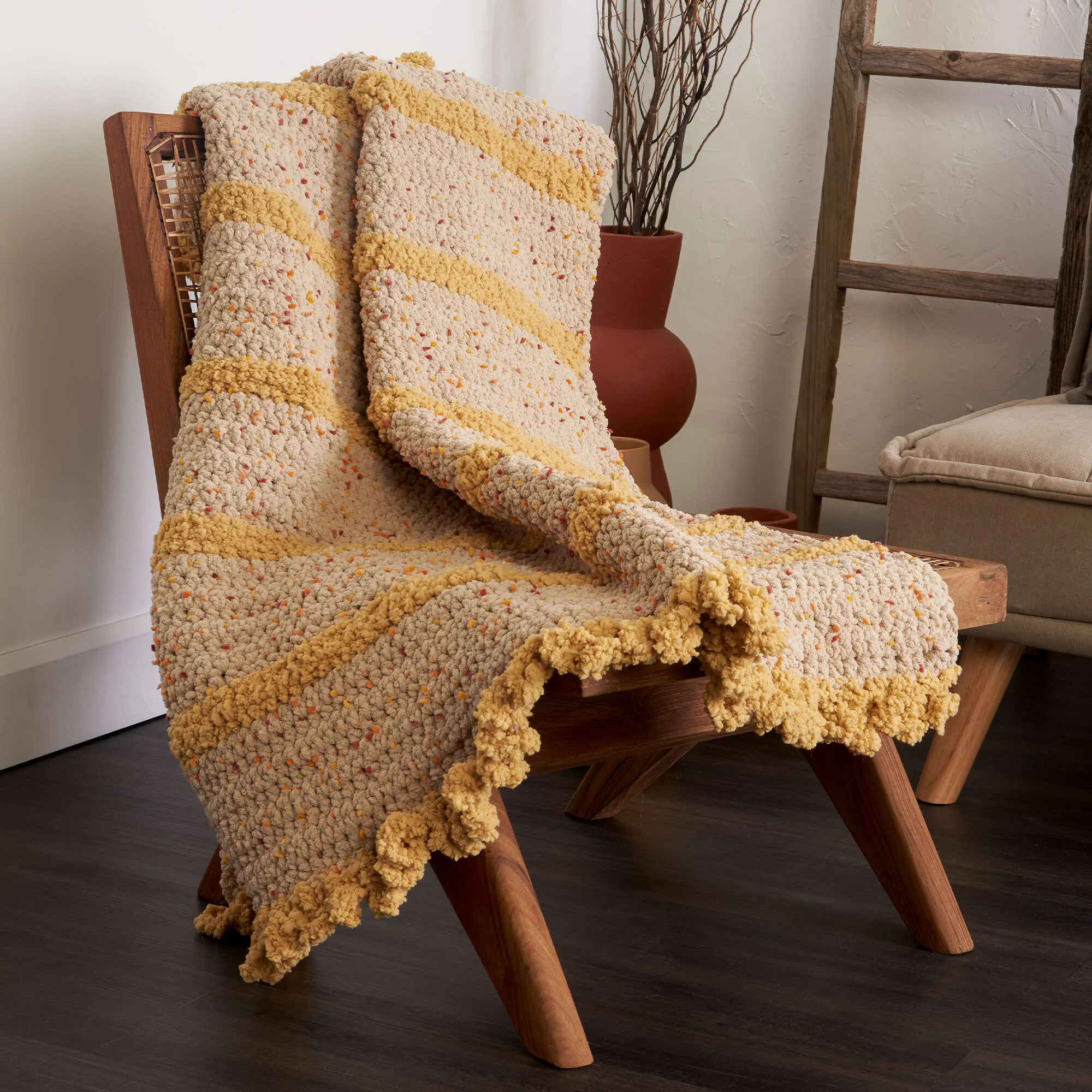 Bernat Crochet Simple Textural Relief Blanket