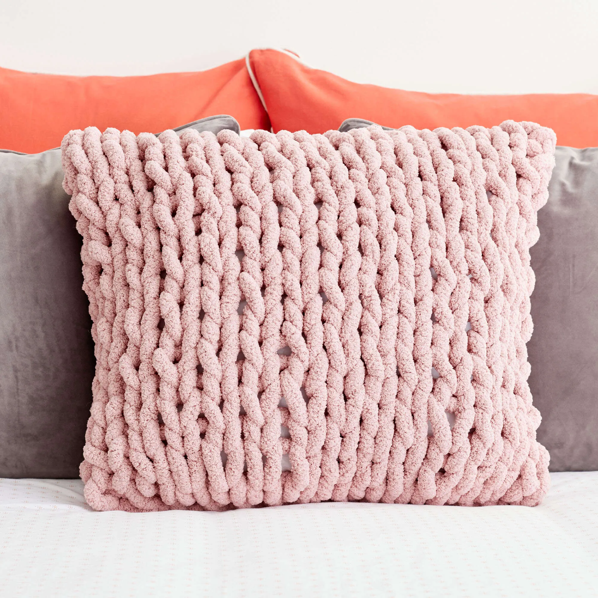 Bernat Knit Simple Stitch Pillow