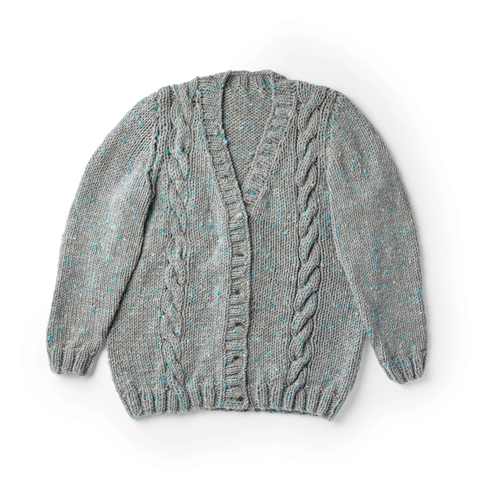 Bernat Simple Cable Knit Cardigan