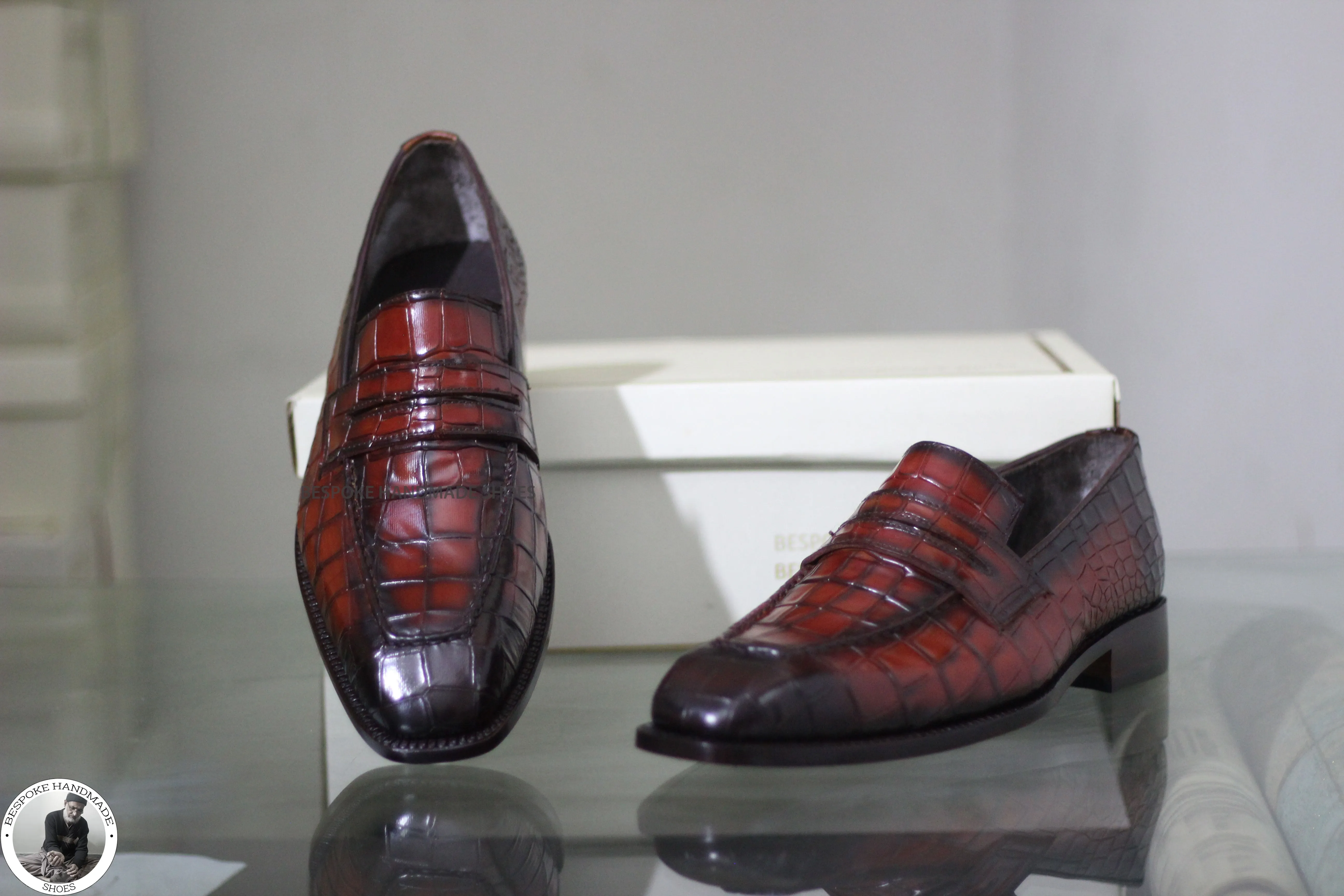 Bespoke Premium Quality Red Leather Shoe