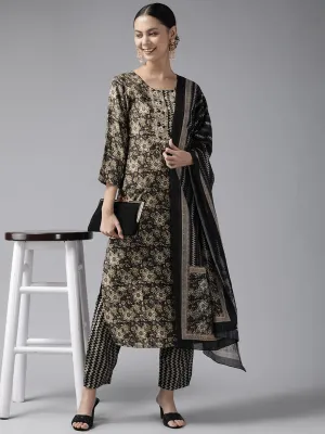 Black Gotta Patti Dupatta Set