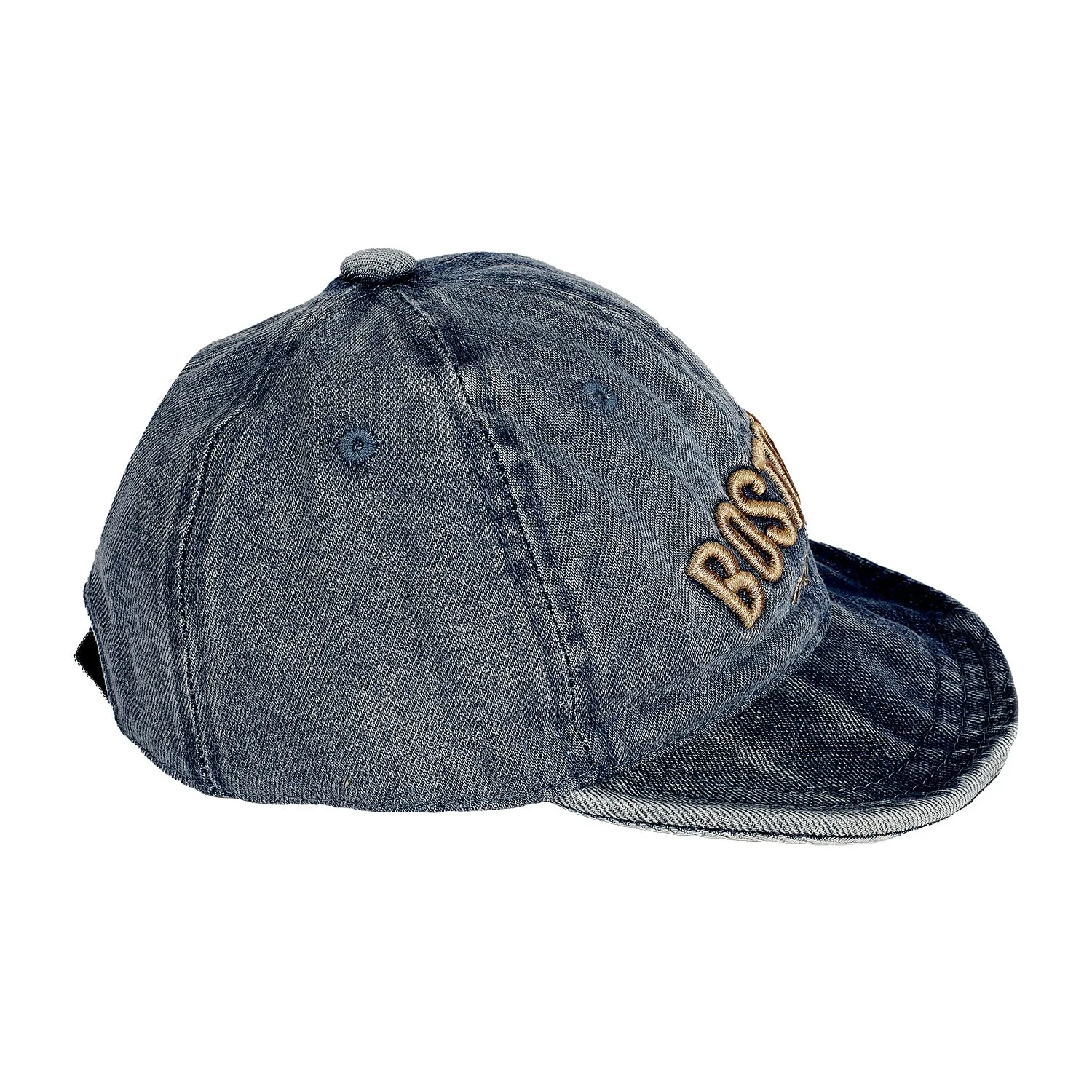 BOSTON EMROIDERED DENIM CAP - BLUE