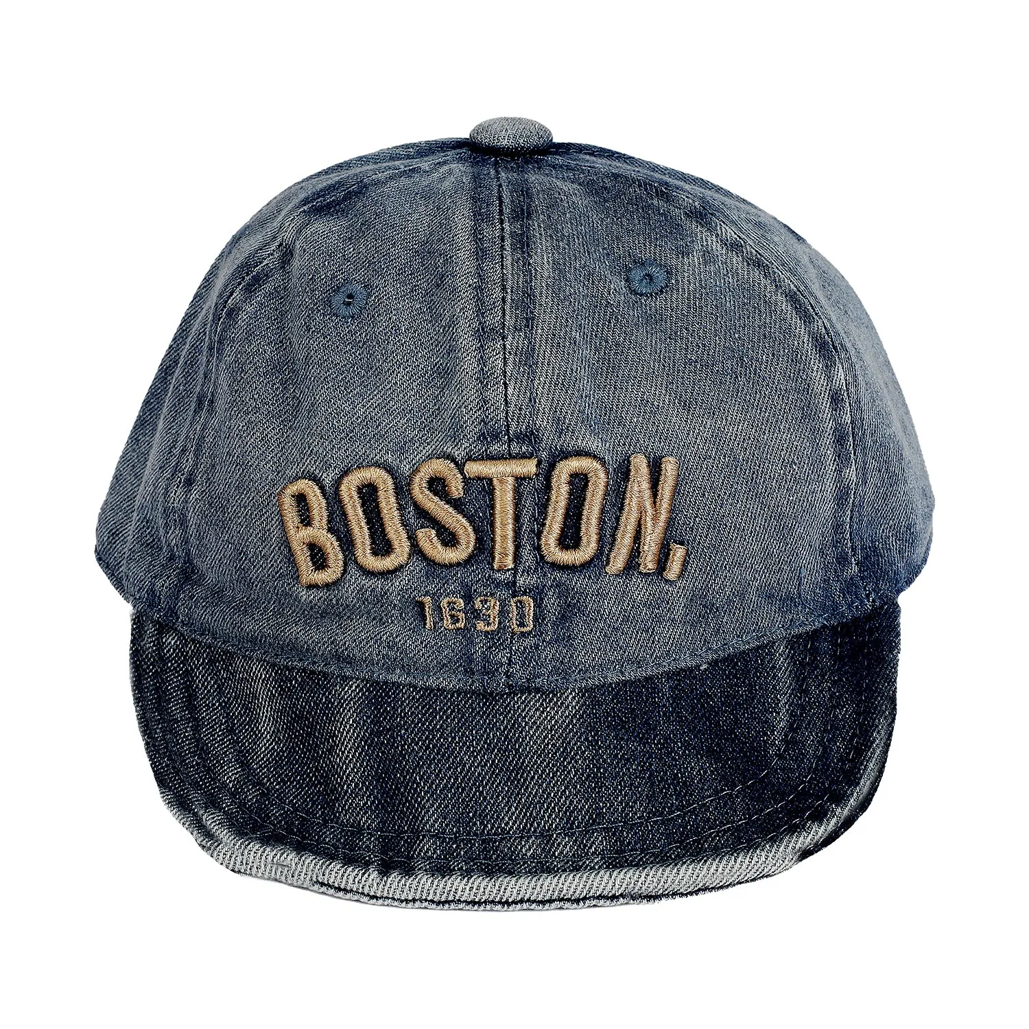 BOSTON EMROIDERED DENIM CAP - BLUE