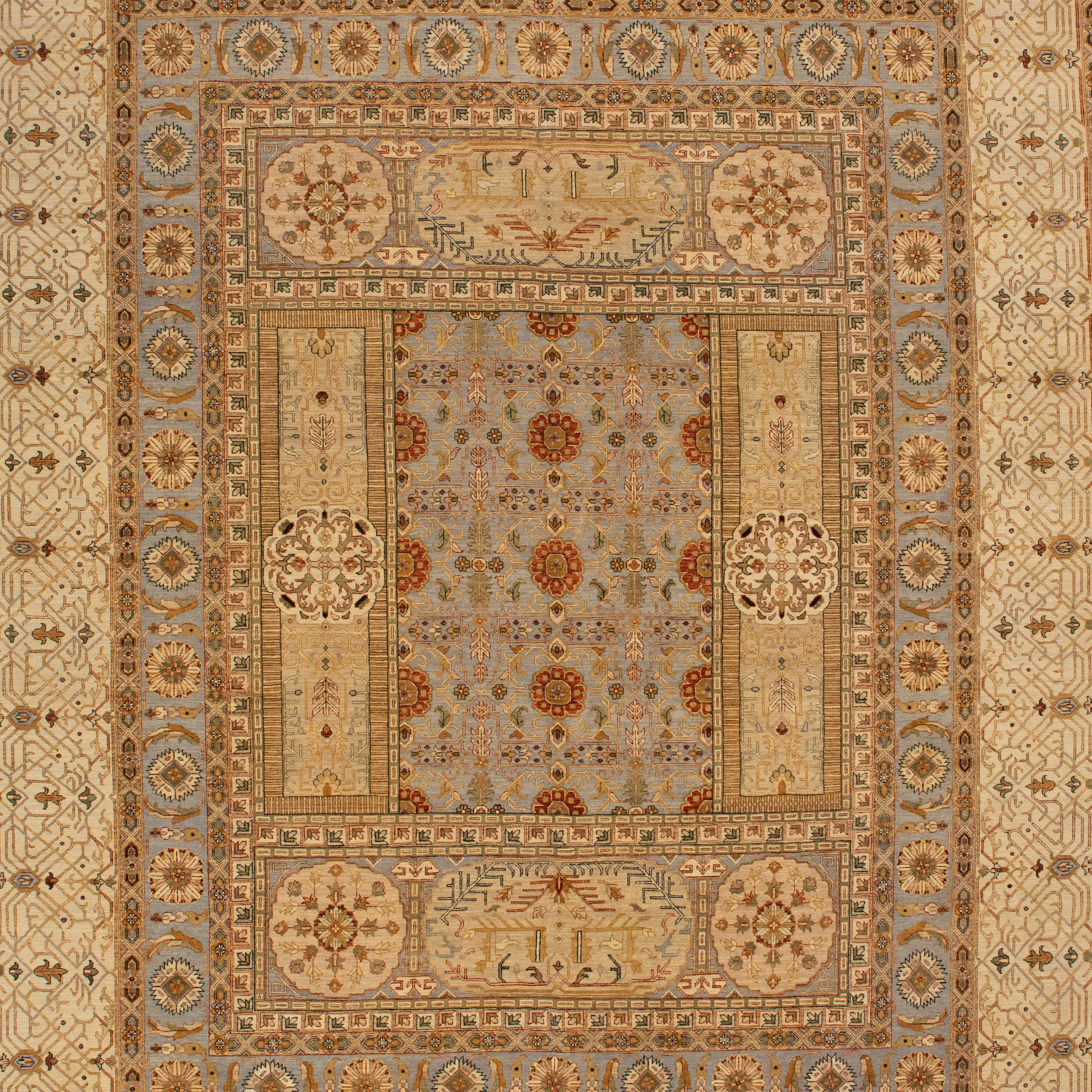 Brown Modern Wool Rug - 12'2" x 15'3"