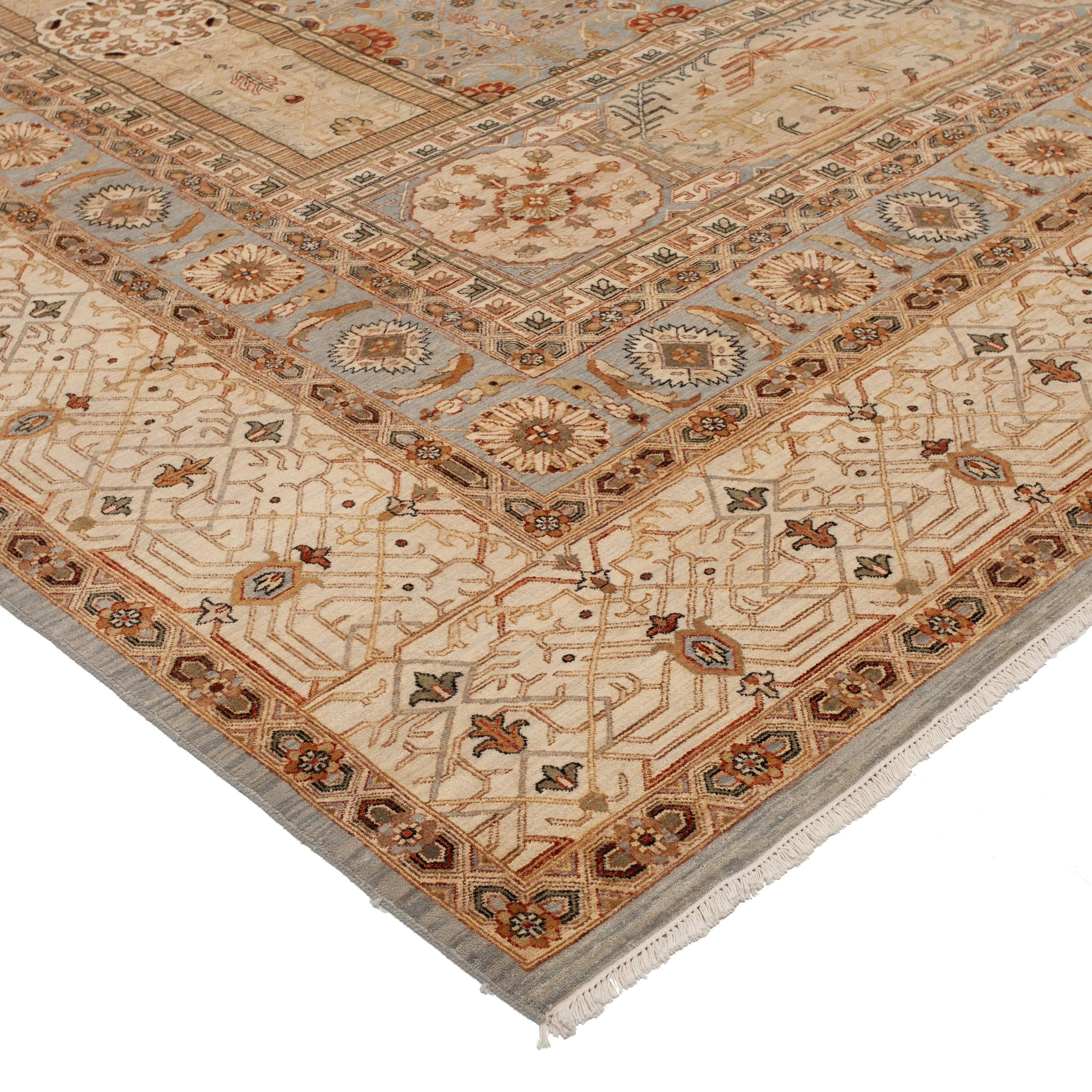 Brown Modern Wool Rug - 12'2" x 15'3"