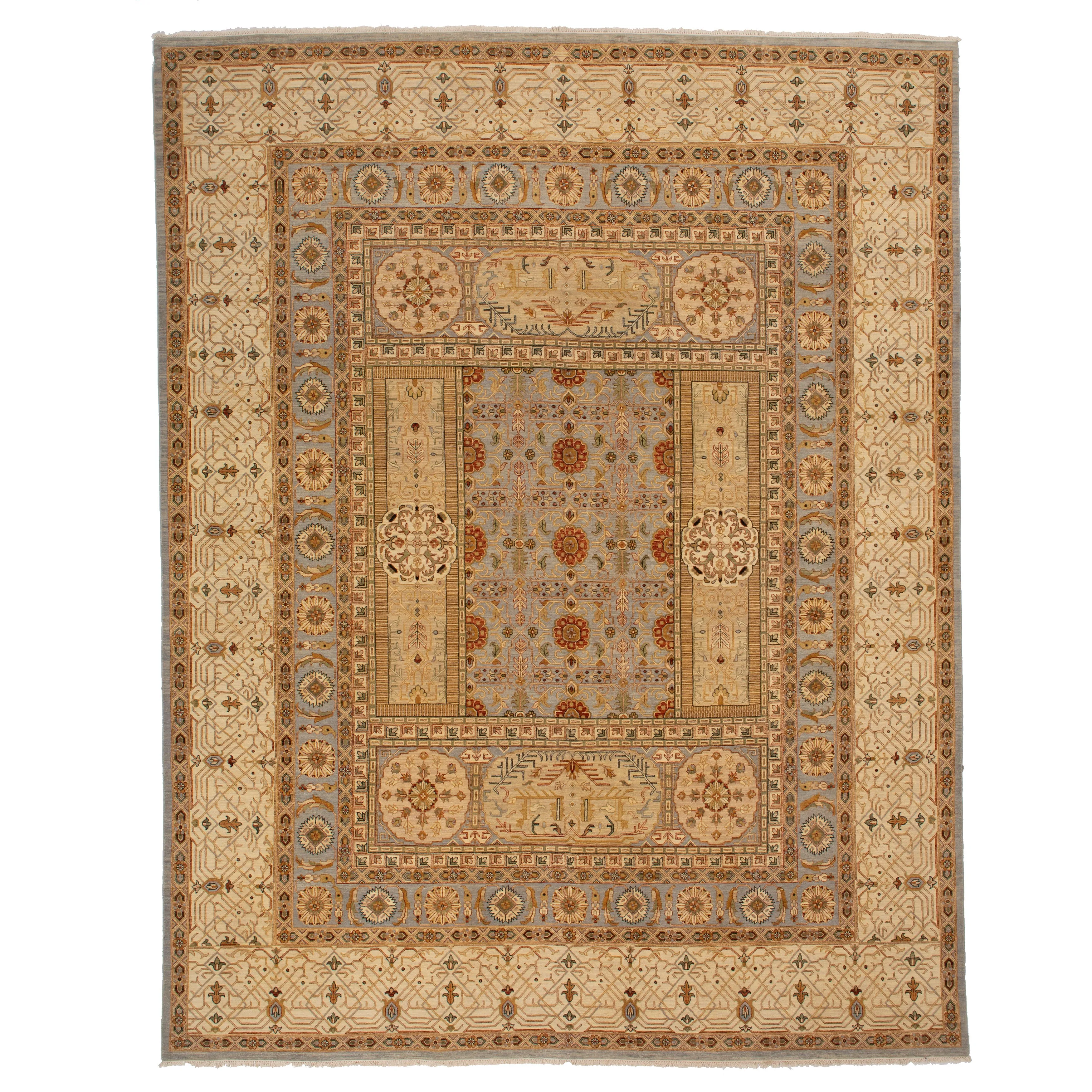 Brown Modern Wool Rug - 12'2" x 15'3"