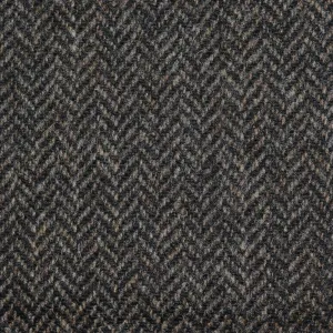 Brown/Black Herringbone Lambswool Tweed