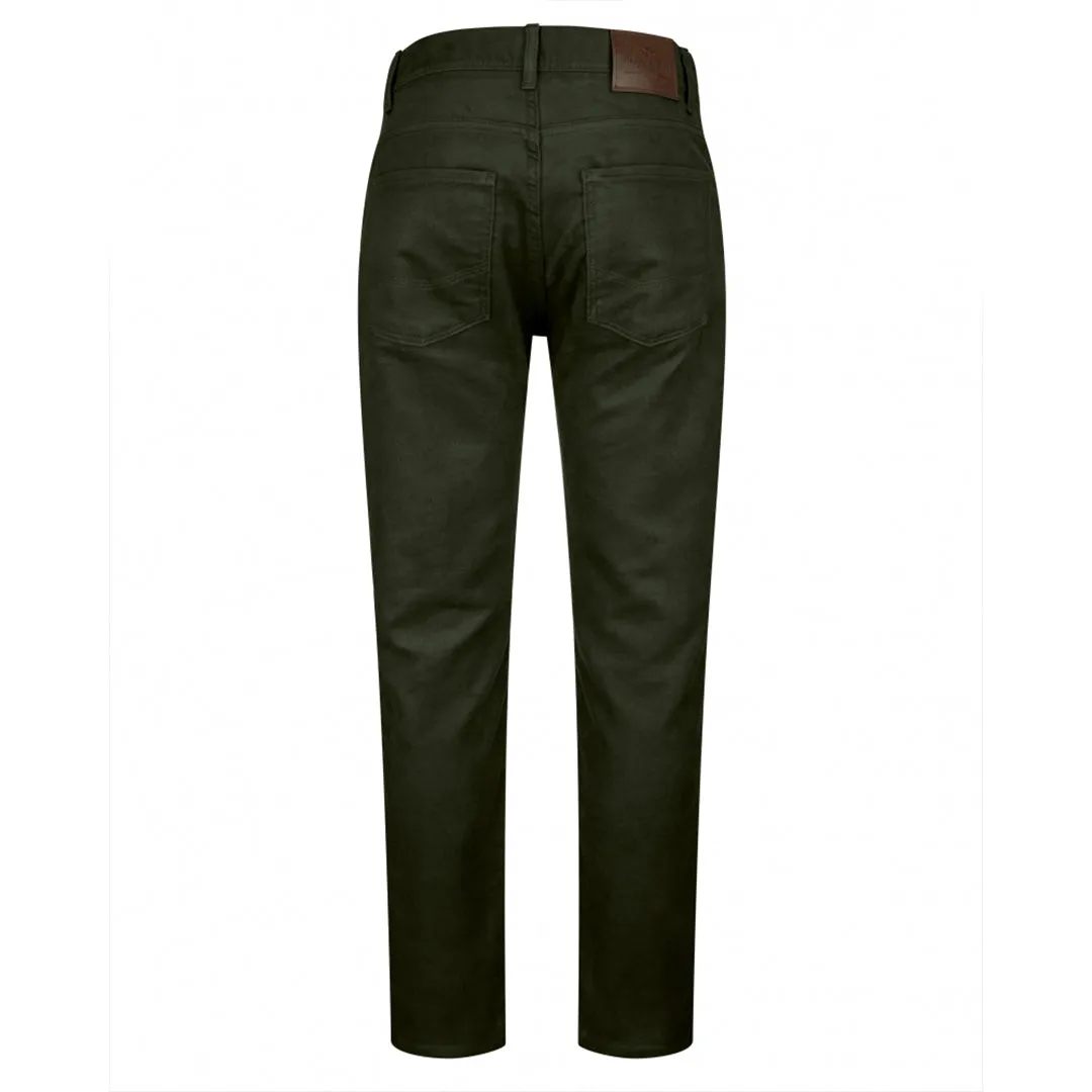 Carrick Stretch Technical Moleskin Jeans - Olive by Hoggs of Fife