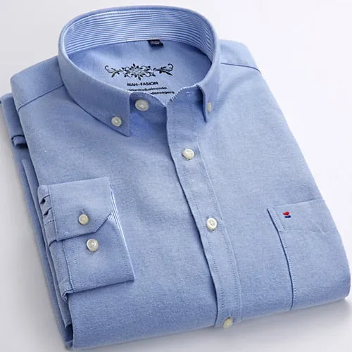 Casual Oxford Shirt Single Patch