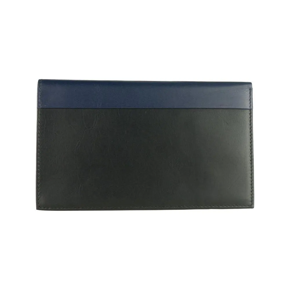 Cavalli Class Blue Calfskin Men Wallet