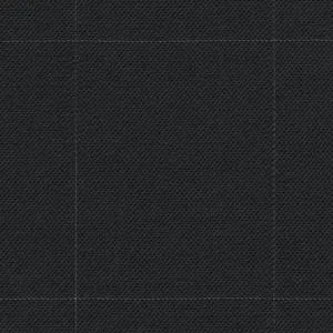 Charcoal Sharkskin with Windowpane 1 1/2 x 2 inch Super 140's All Wool Suiting By Holland & Sherry