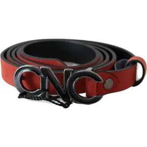 Costume National Elegant Blood Red Leather Belt