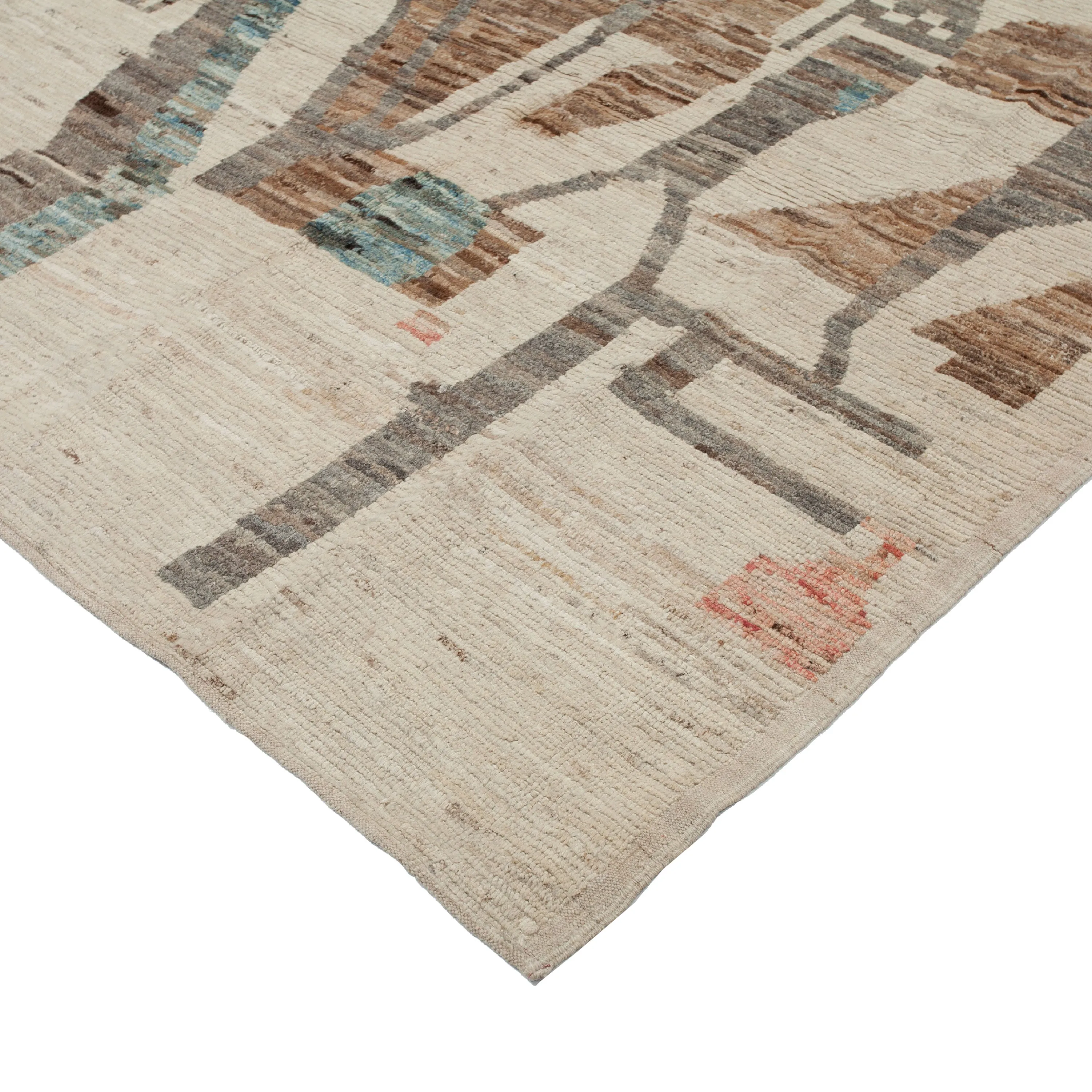 Cream Zameen Transitional Wool Rug - 6'6" x 10'7"