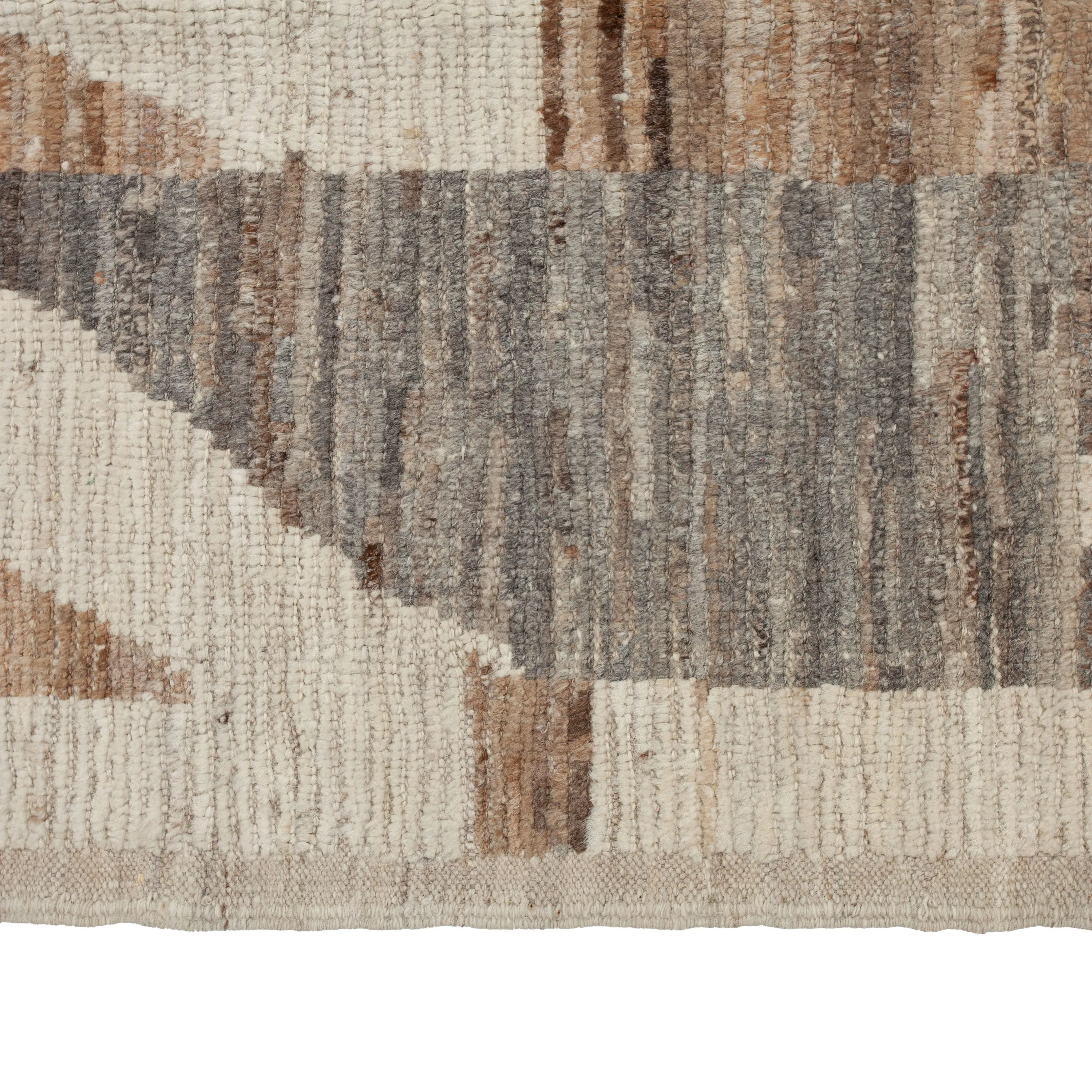 Cream Zameen Transitional Wool Rug - 6'6" x 10'7"