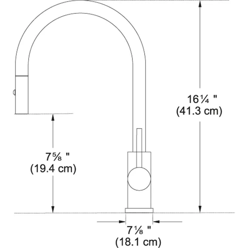 Cube Professional Single-Handle Pull-Down Kitchen Faucet in Stainless Steel