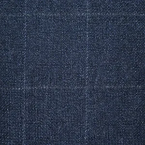 Dark Grey with Silver and Medium Grey Window Pane Check All Wool Scottish Tweed