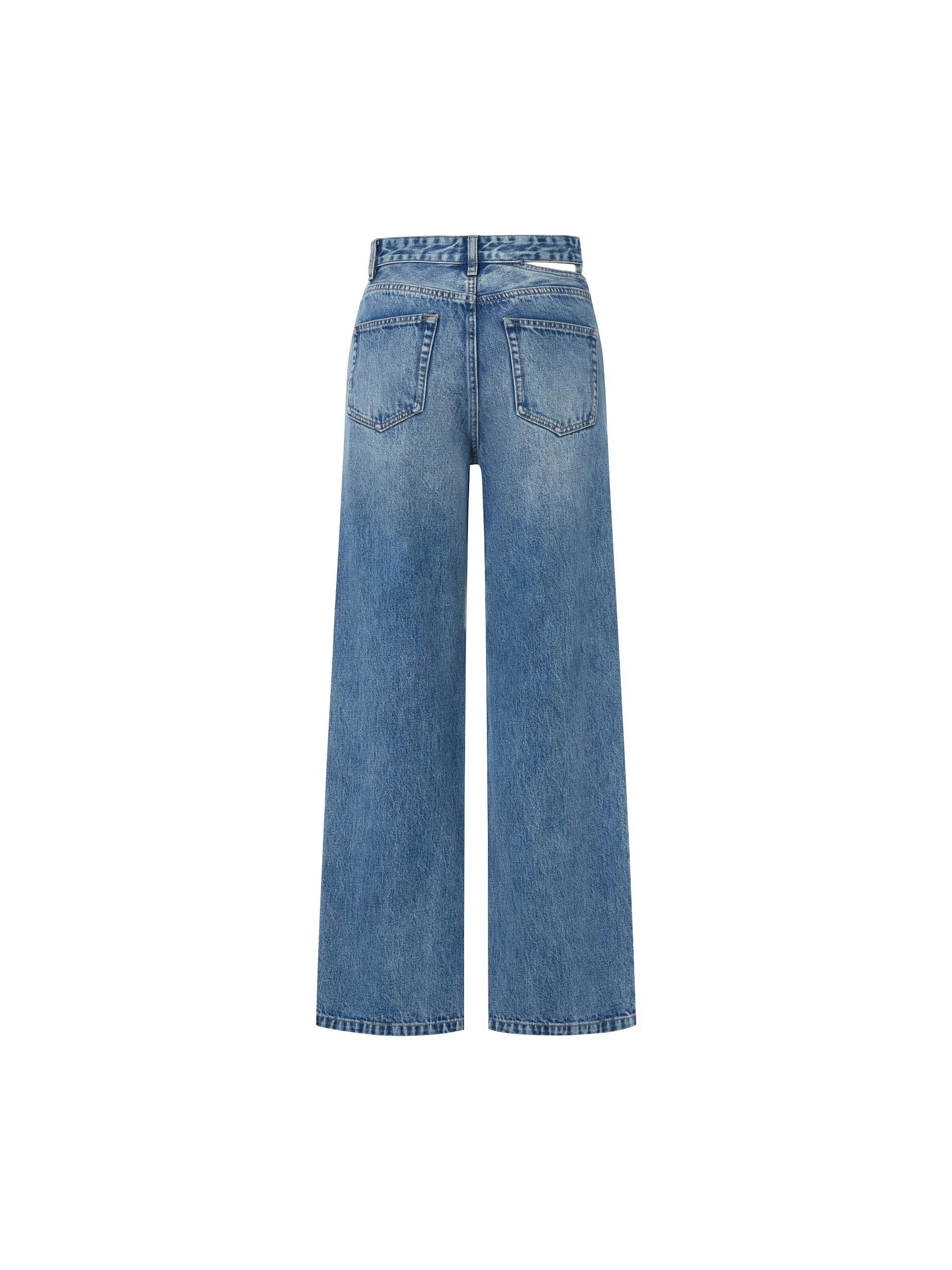 Deconstructed Cotton Jeans