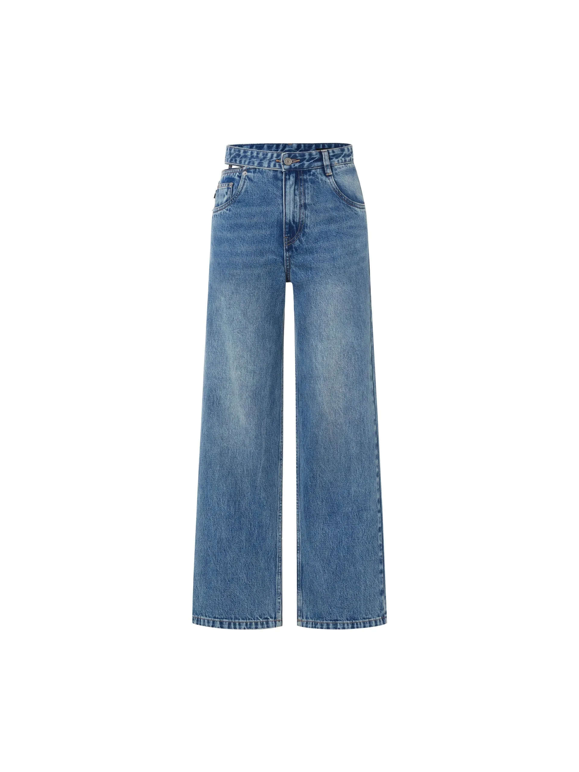 Deconstructed Cotton Jeans