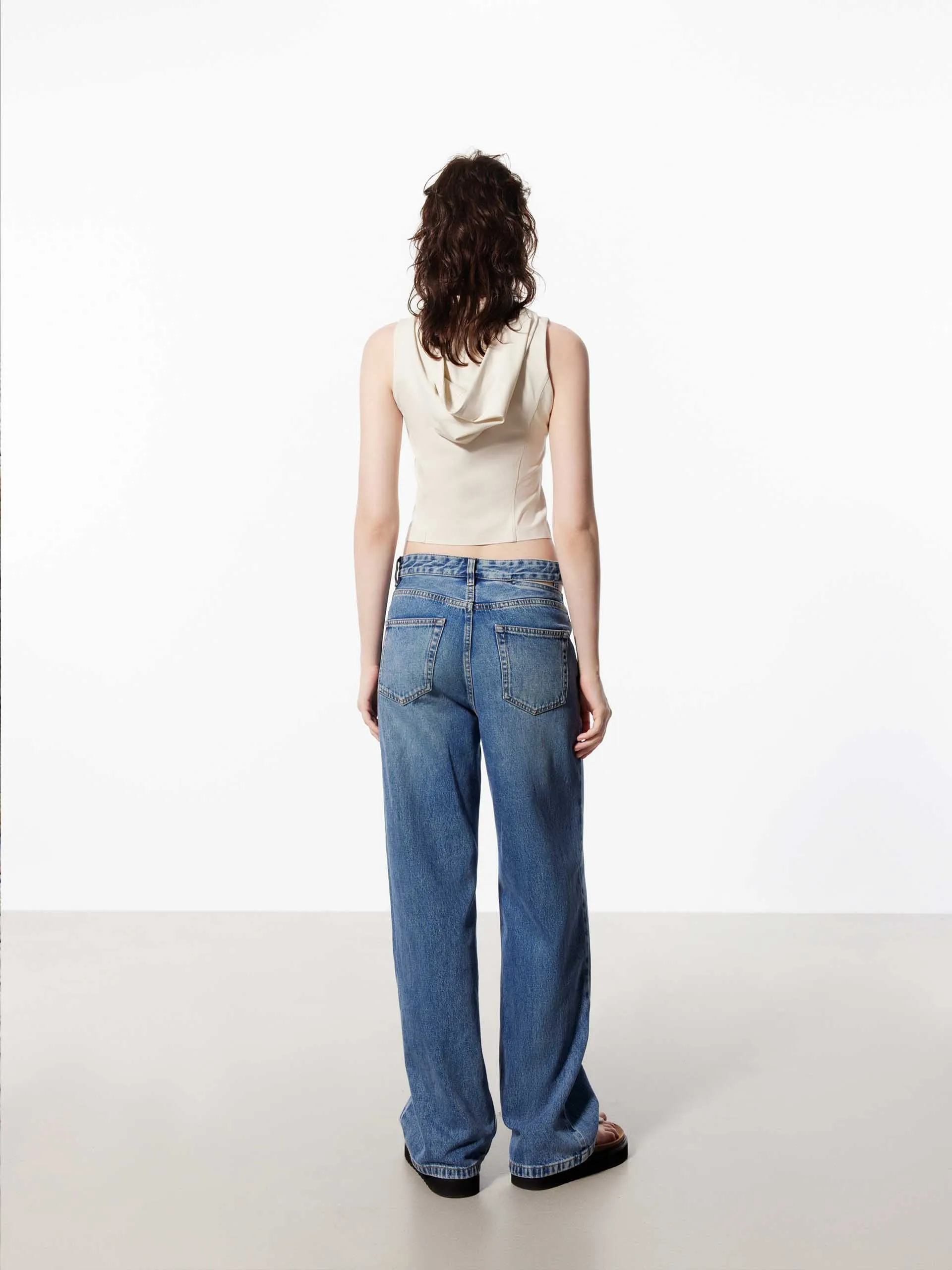 Deconstructed Cotton Jeans