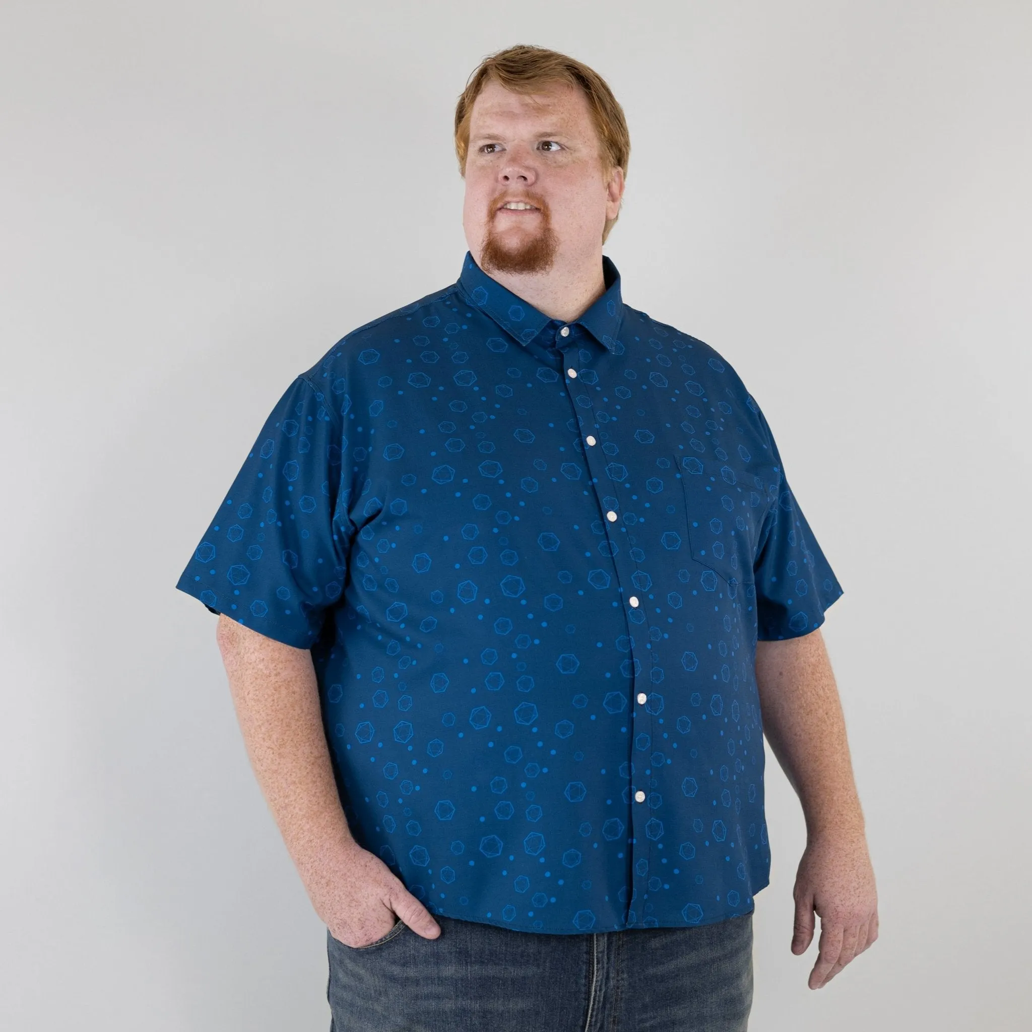 Dnd Dice Bubbles Button Up Shirt