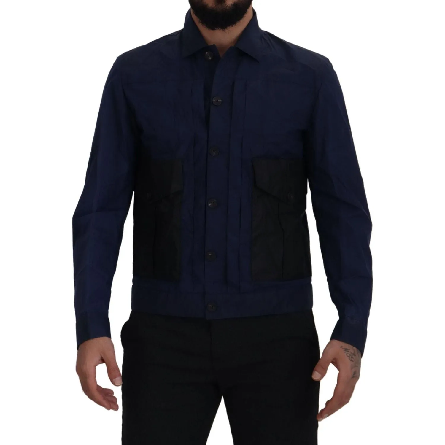 Dsquared² Svelte Dark Blue Cotton Shirt