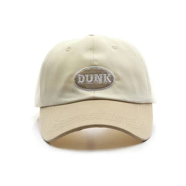 DUNK Embroidery Khaki Adjustable Baseball Cap DUNK刺繡卡其色可調節棒球帽 KCHT2436