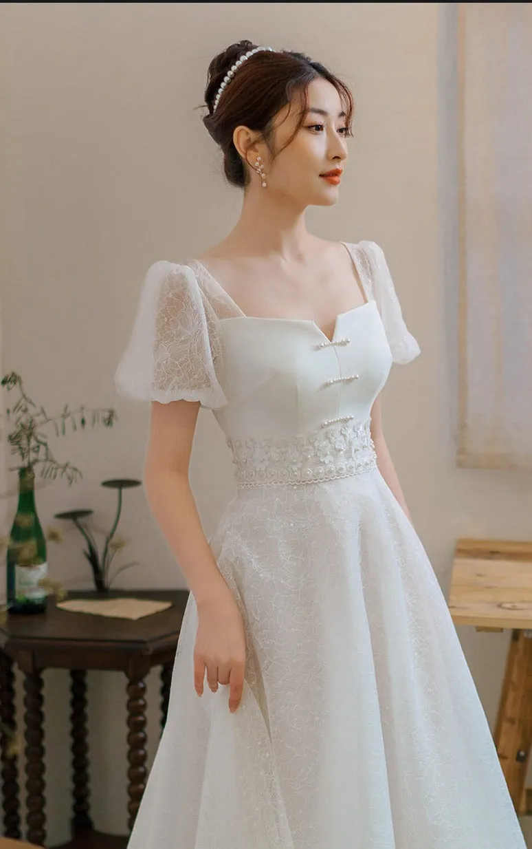 Early Spring bride new simple wedding dress- Primrose