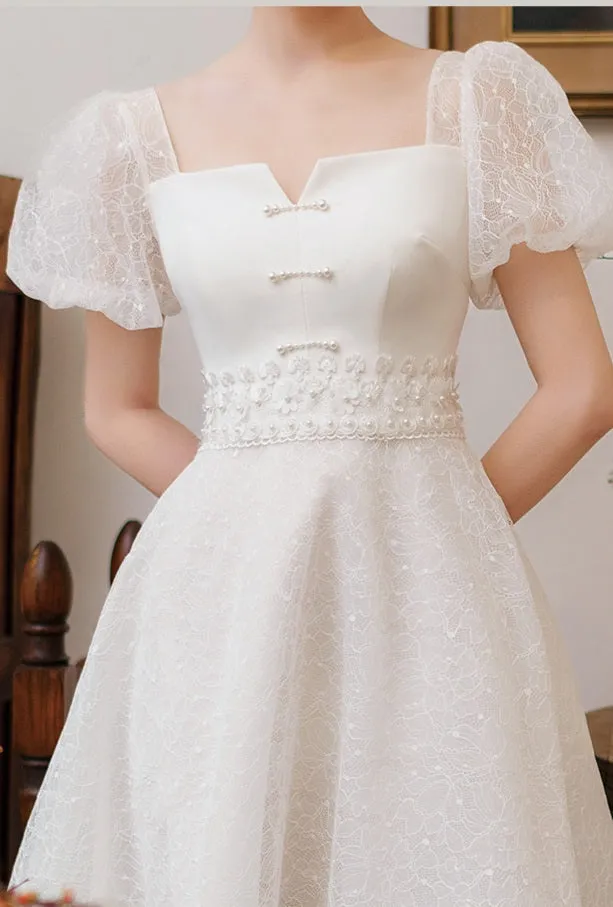 Early Spring bride new simple wedding dress- Primrose