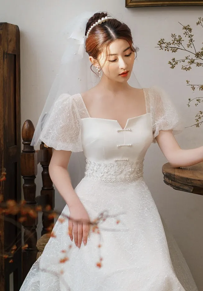 Early Spring bride new simple wedding dress- Primrose