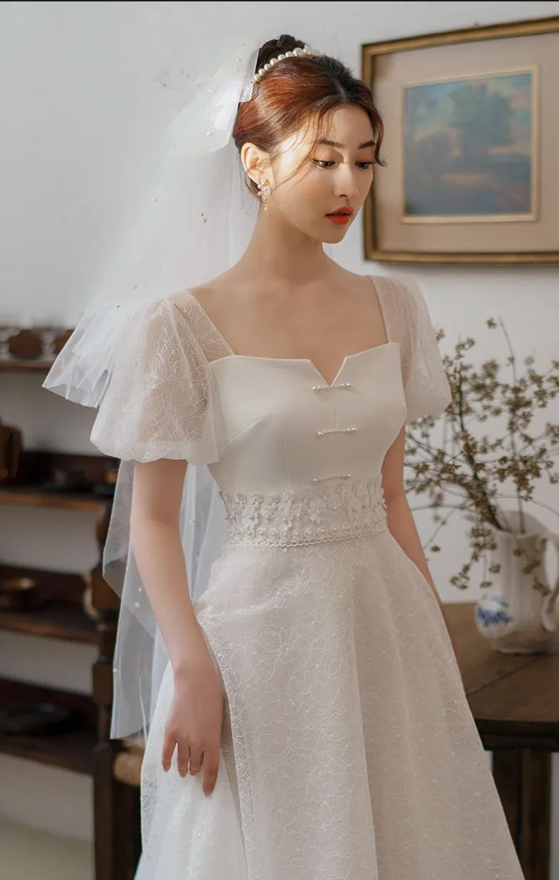 Early Spring bride new simple wedding dress- Primrose