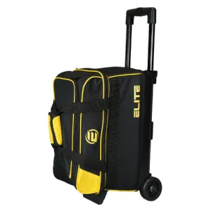 Elite Basic Double Roller Black/Yellow Bowling Bag