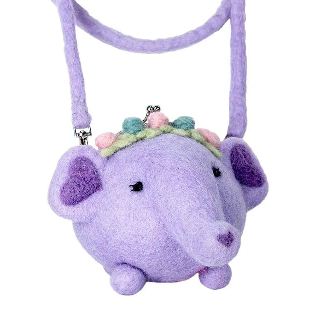 Felt Purse Emma Elephant Wild Woolies