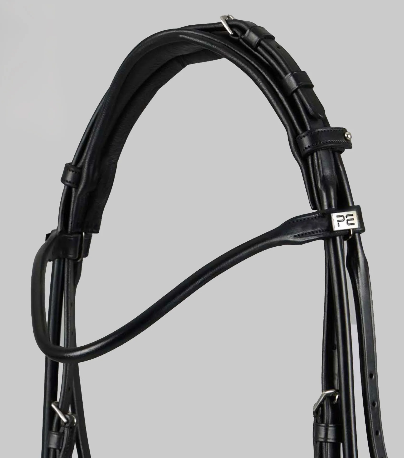 Finetti Rolled Leather Snaffle Bridle Black