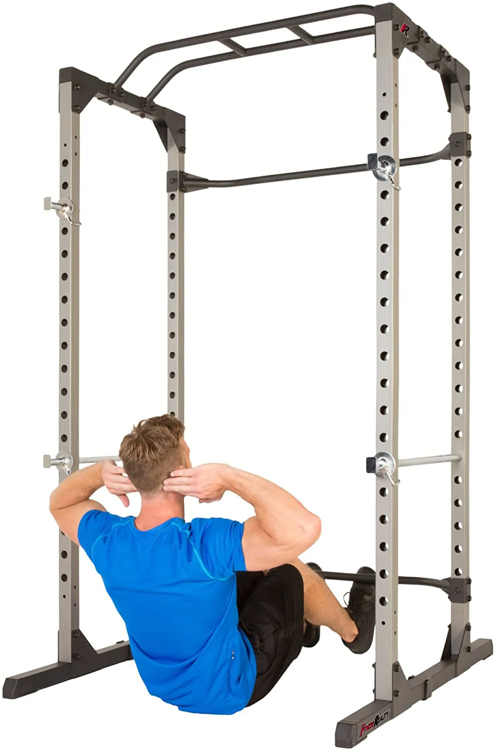 Fitness Reality 810XLT Super Max Power Cage with Optional Lat Pull-down Attachment and Adjustable Leg Hold-down