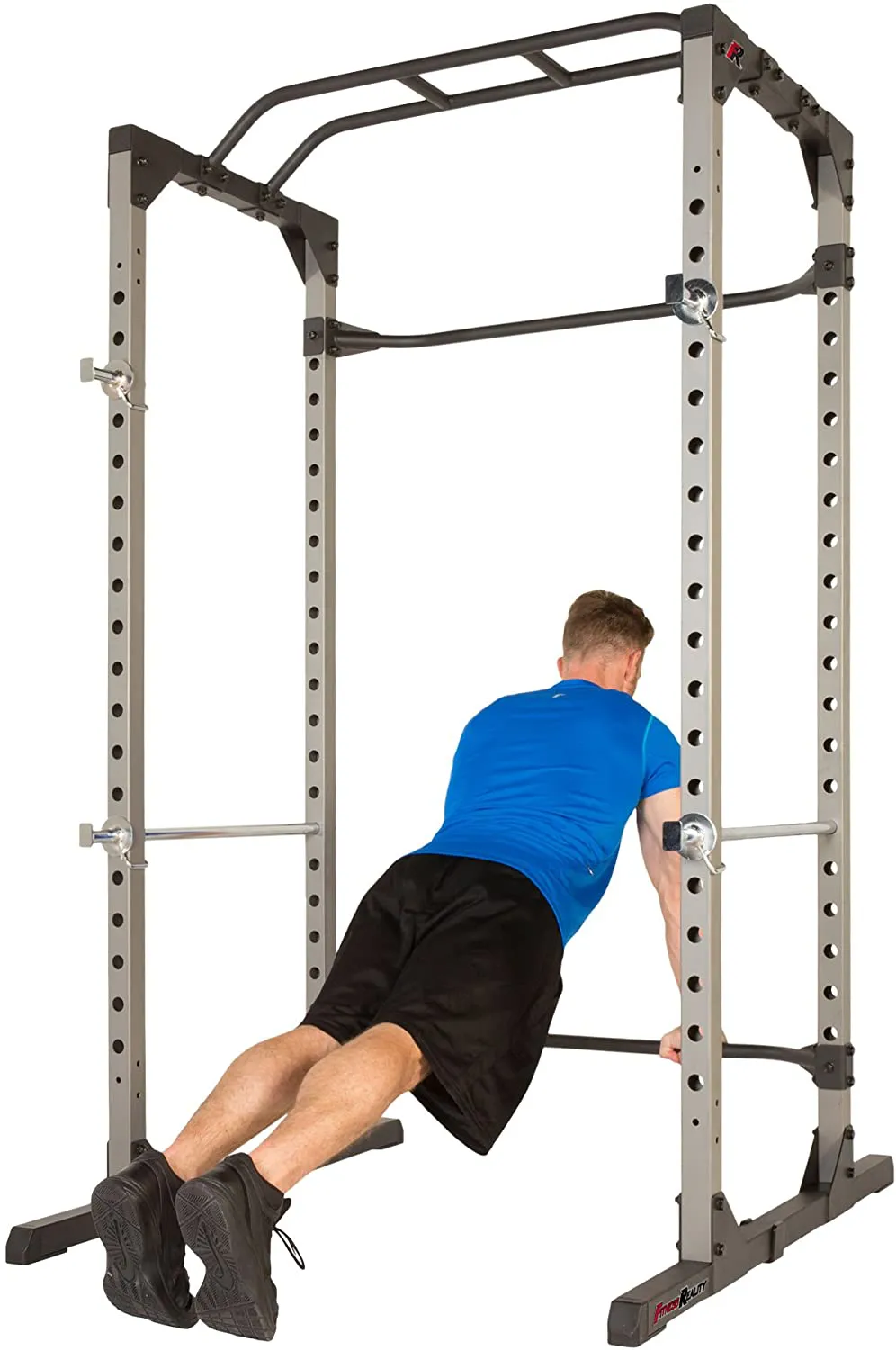 Fitness Reality 810XLT Super Max Power Cage with Optional Lat Pull-down Attachment and Adjustable Leg Hold-down