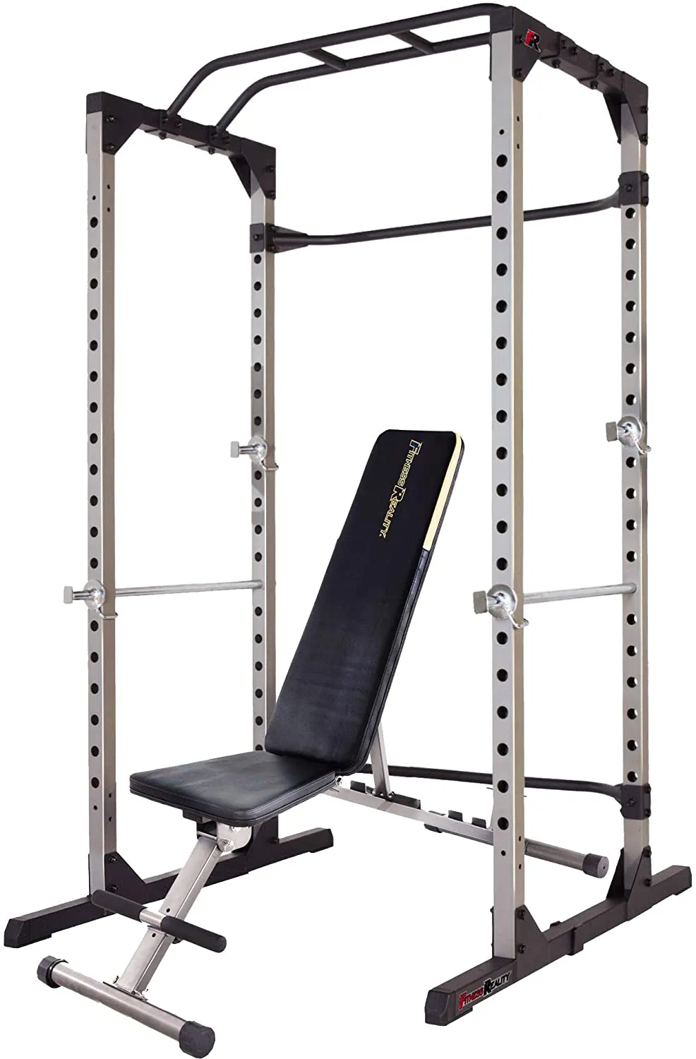 Fitness Reality 810XLT Super Max Power Cage with Optional Lat Pull-down Attachment and Adjustable Leg Hold-down